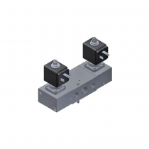 Parker 5-Way Dual Solenoids, 3/8" General Purpose Solenoid Valves