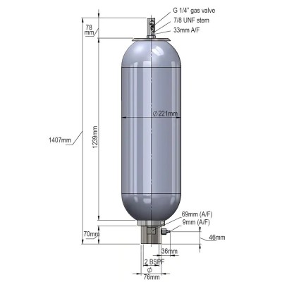 Баллонные аккумуляторы (серия для нефтегазовой отрасли) 370SA-CZ-341 Баллонные аккумуляторы (серия для нефтегазовой отрасли) 370SA-CZ-341